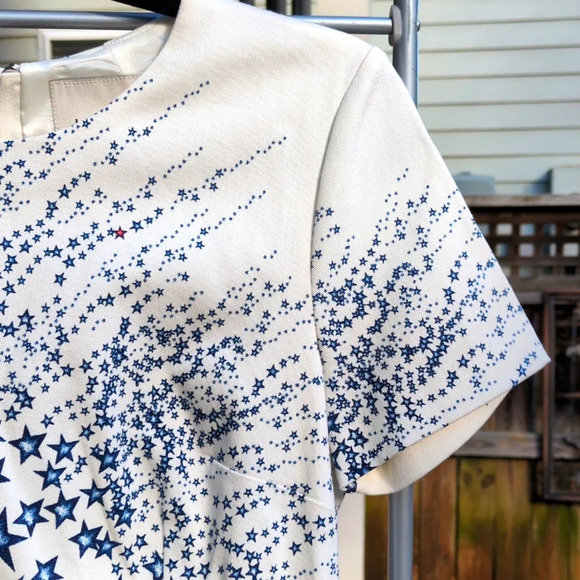Land's End Cotton Short Sleeve Dress with Stars sz 6 - Picture 5 of 8